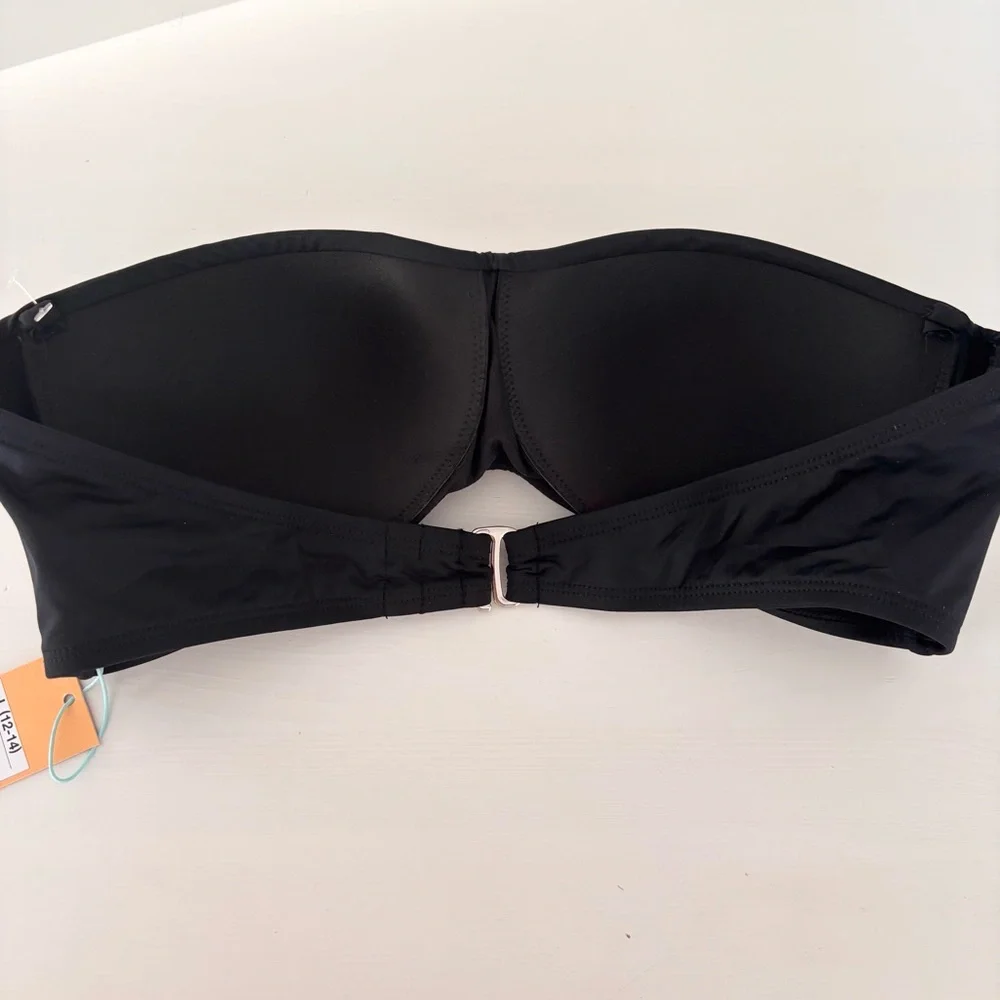 KONA SOL Twist Ruched Bandeau Bikini Top Sz L NWT - Picture 5 of 10